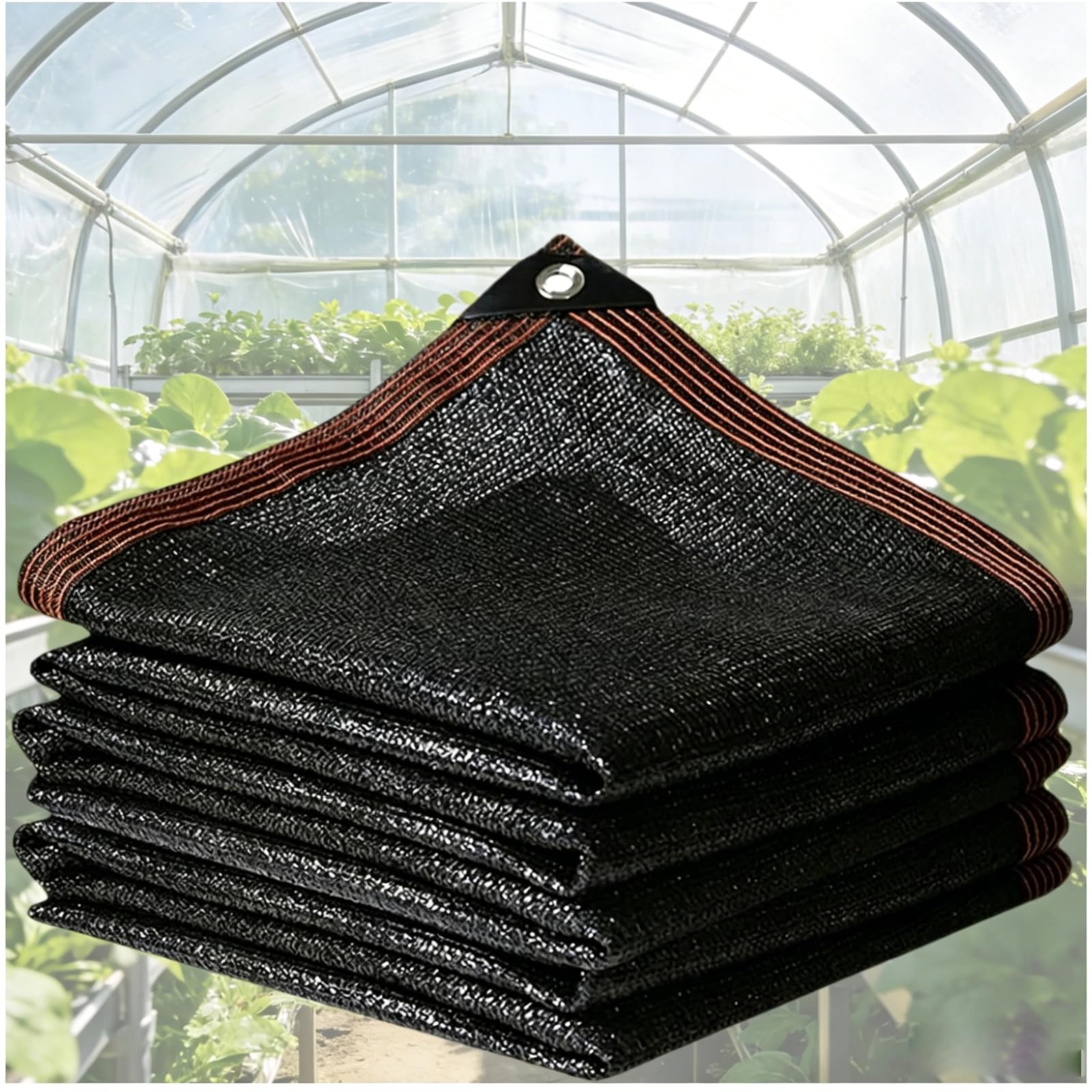 Schattiernetz 95% UV-Schutz dünnes PE Sonnenschutznetz für Pflanzen Garten Gewächshaus Terrasse, wasserdurchlässig mit Metallösen, Farbe Schwarz Größen 2x3m