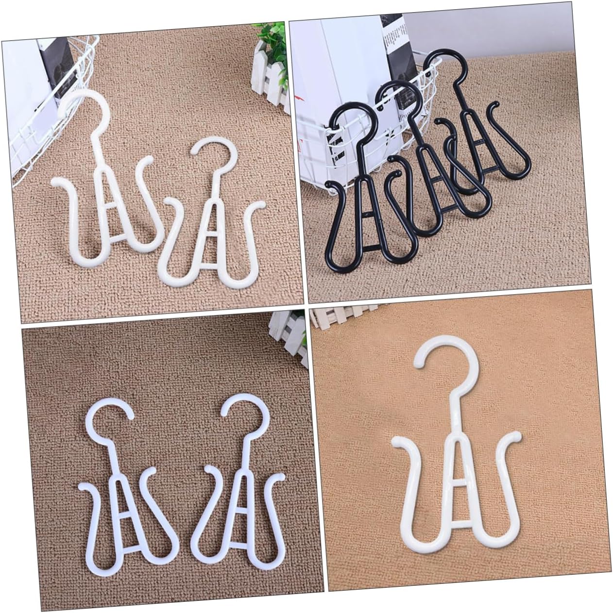 Garneck 4pcs Slippers Display Hooks Plastic for Shoes and Scarves Storage
