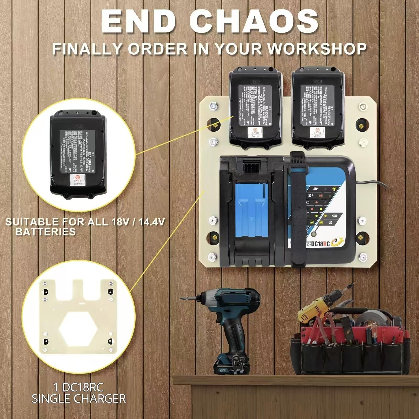 マキタ 充電器 壁掛け マウント マキタ2個口充電器を買ったら間違えたけど