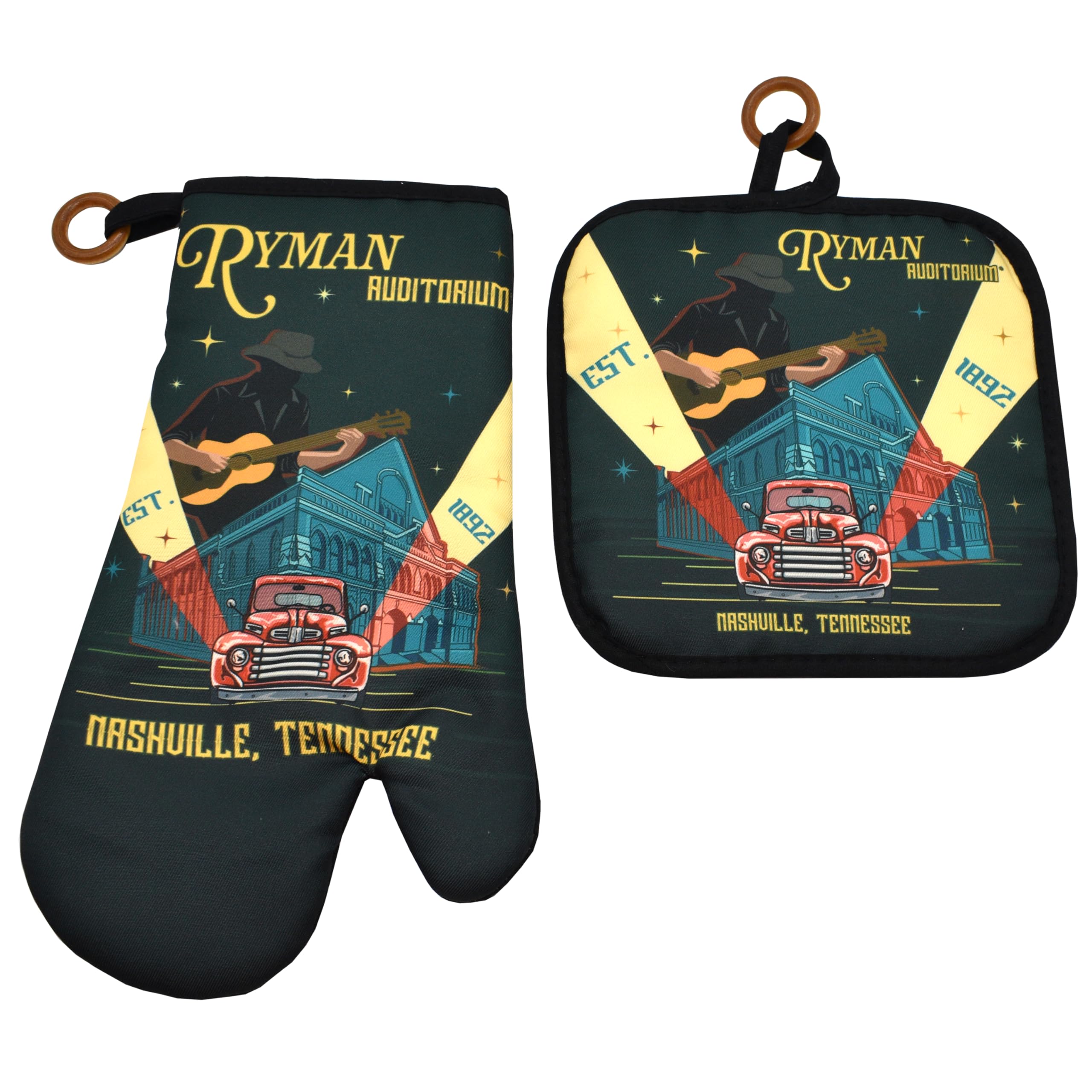 Gant de cuisine Ryman Red Truck manique Mid-South Products coton
