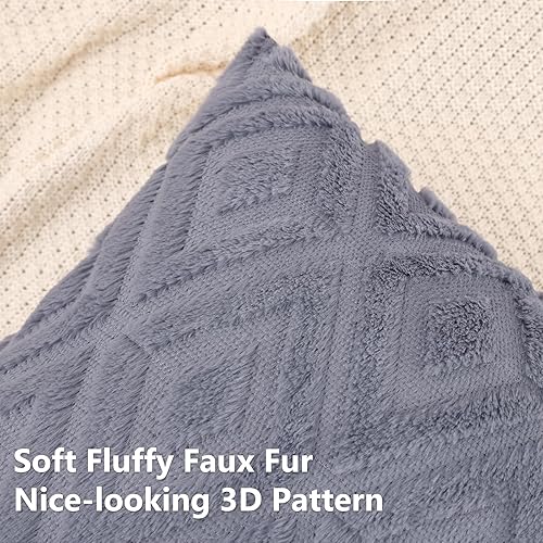 Miniatura 2 de Pallene Fundas de almohada de piel sintética suave de 12 x 20 pulgadas, fundas de almohada lumbar, de terciopelo de lana corta, fundas de almohada