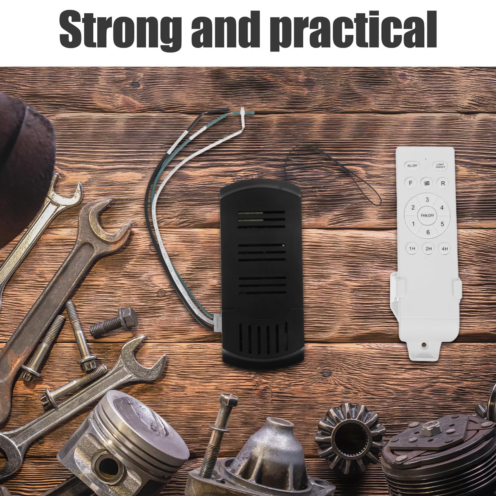Kit Telecomando Wireless per Ventilatore da Soffitto Dc con Ricevitore e Controllo Lampada, Facile Installazione in Plastica, per Estivo in Casa
