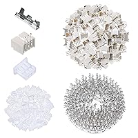 Vista 26 de CQRobot JST EL 4.5 mm de paso 2 pines conector electrónico IC macho, enchufes hembra carcasa y kit de terminales de crimpado en T macho/hembra. 50