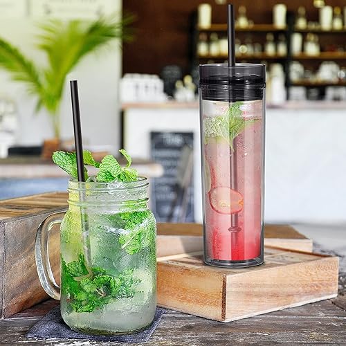 Miniatura 3 de 15 popotes de repuesto de plástico reutilizable transparente de 11 pulgadas, apto para tarros Mason de 24 onzas, 32 onzas, 40 onzas, popotes