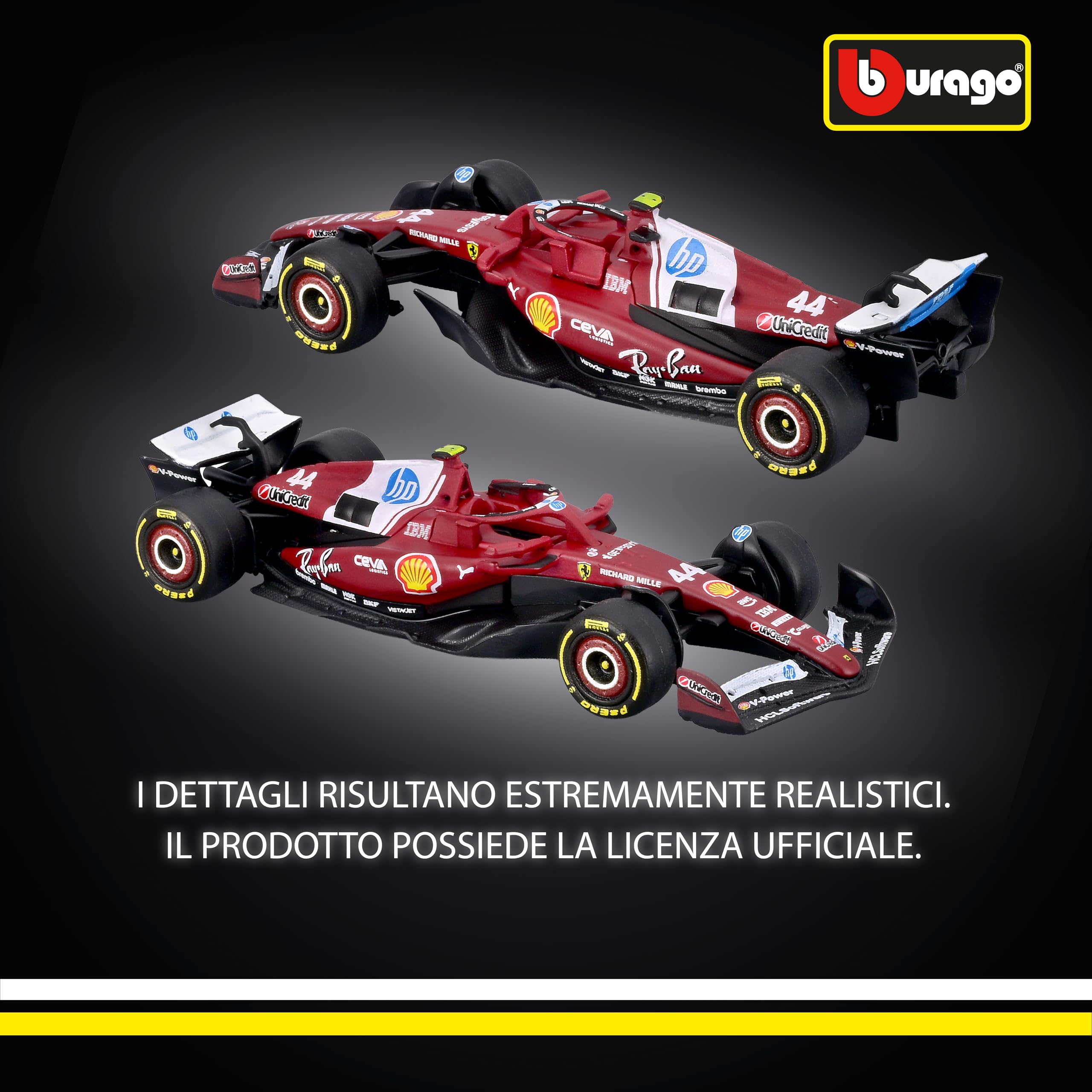 Bburago F1 Ferrari SF-25#44 Lewis Hamilton 2025 Diecast Auto 1:64 Replica Monoposto Formula 1