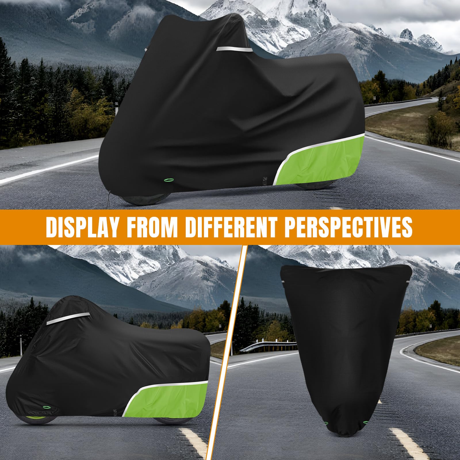 Telo Copri Moto adatto per Kawasaki Z650 Z900 Z1000 Z750 ER6N Z800 (senza bagagliaio), 420D Tessuto Oxford Telo Coprimoto Impermeabile per Esterno, Copertura Moto Copri Z650
