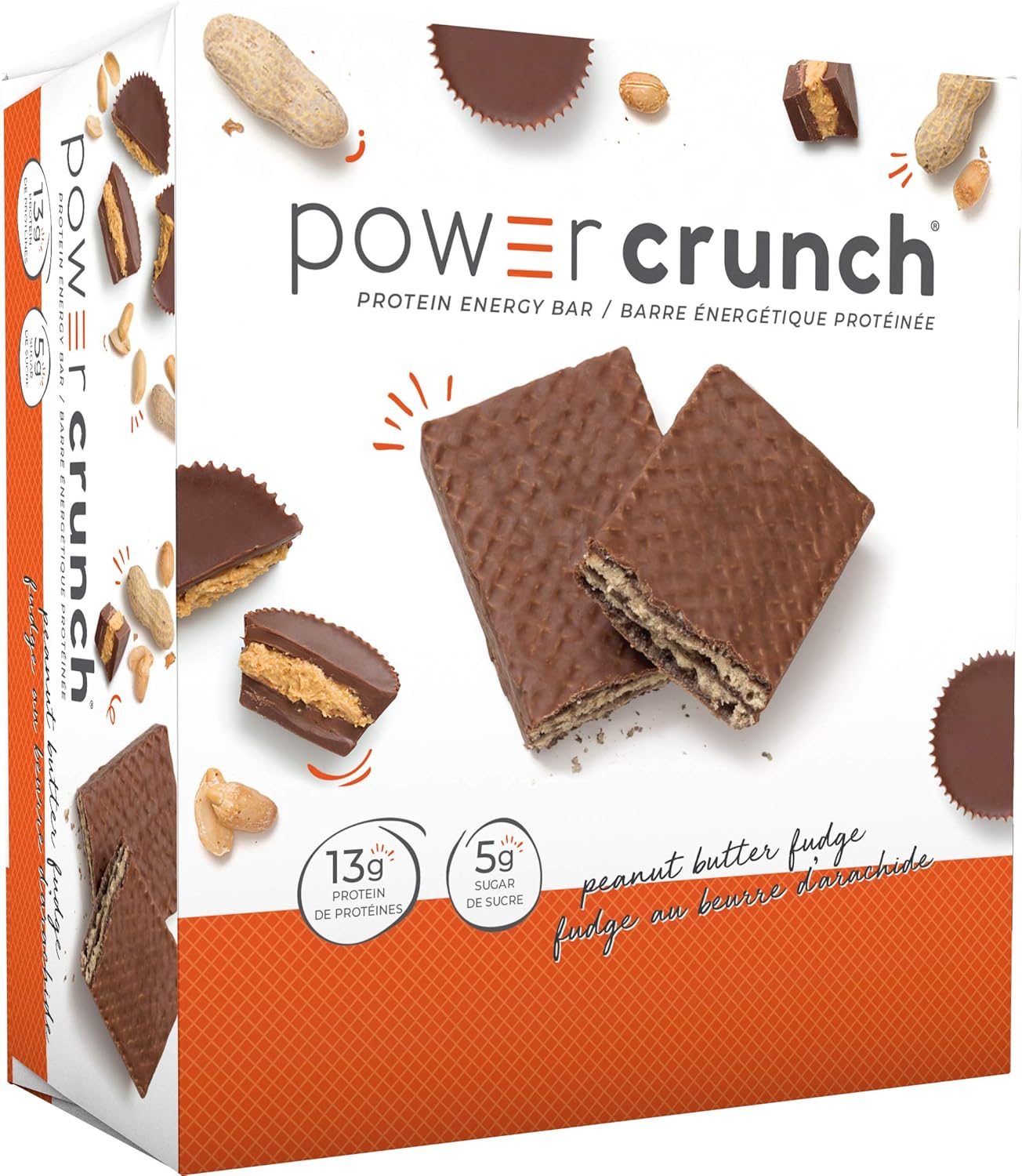 Power Crunch Protein Bar, Peanut Butter Fudge, 12 Count Amazon.ca