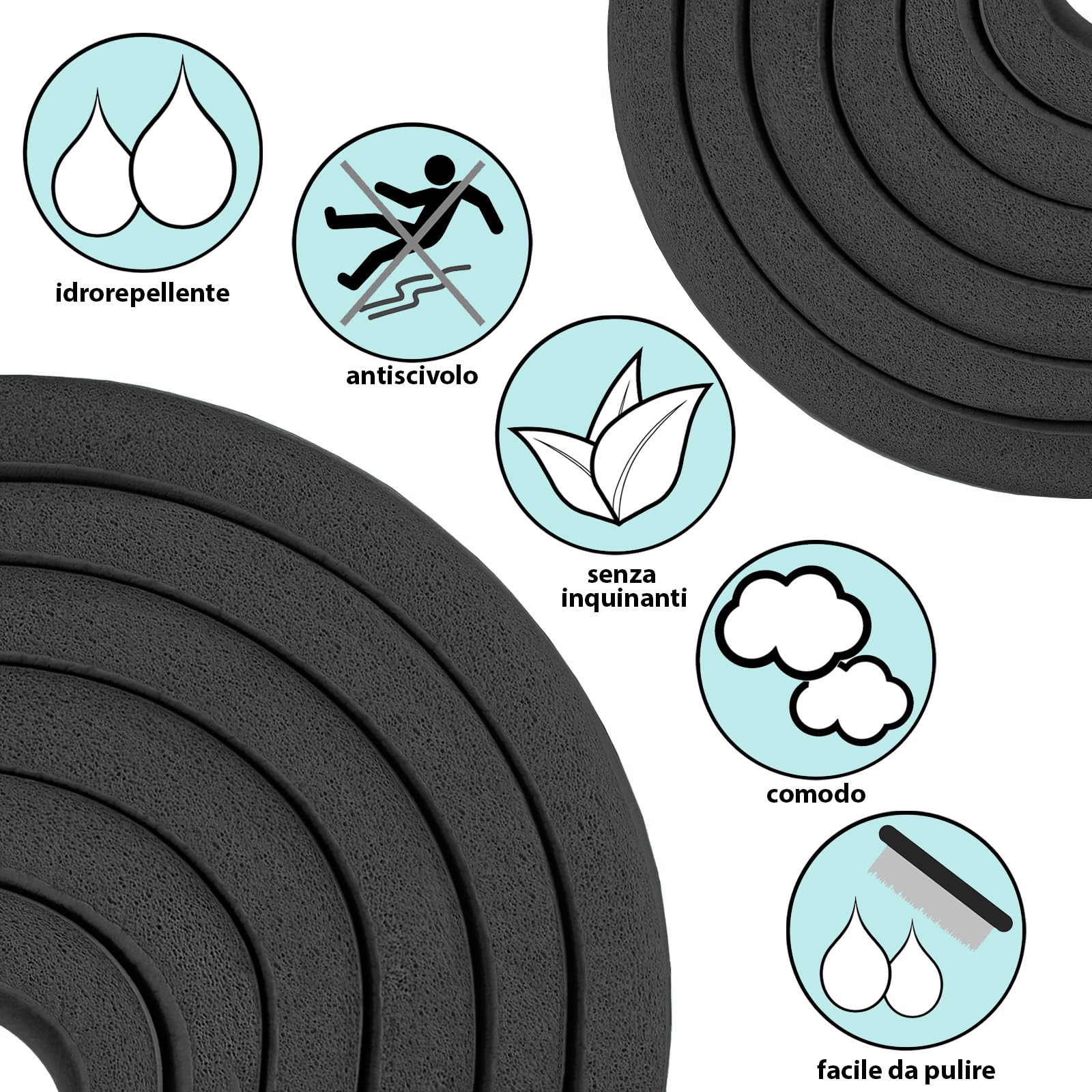 ALPIDEX Tappetino Yoga Extra Spesso 1,5cm Tappeto Fitness NBR 3 Larghezze E-Book Antiscivolo Cinghia Trasporto Aerobica Palestra Ginnastica Pilates Allenamento Casa