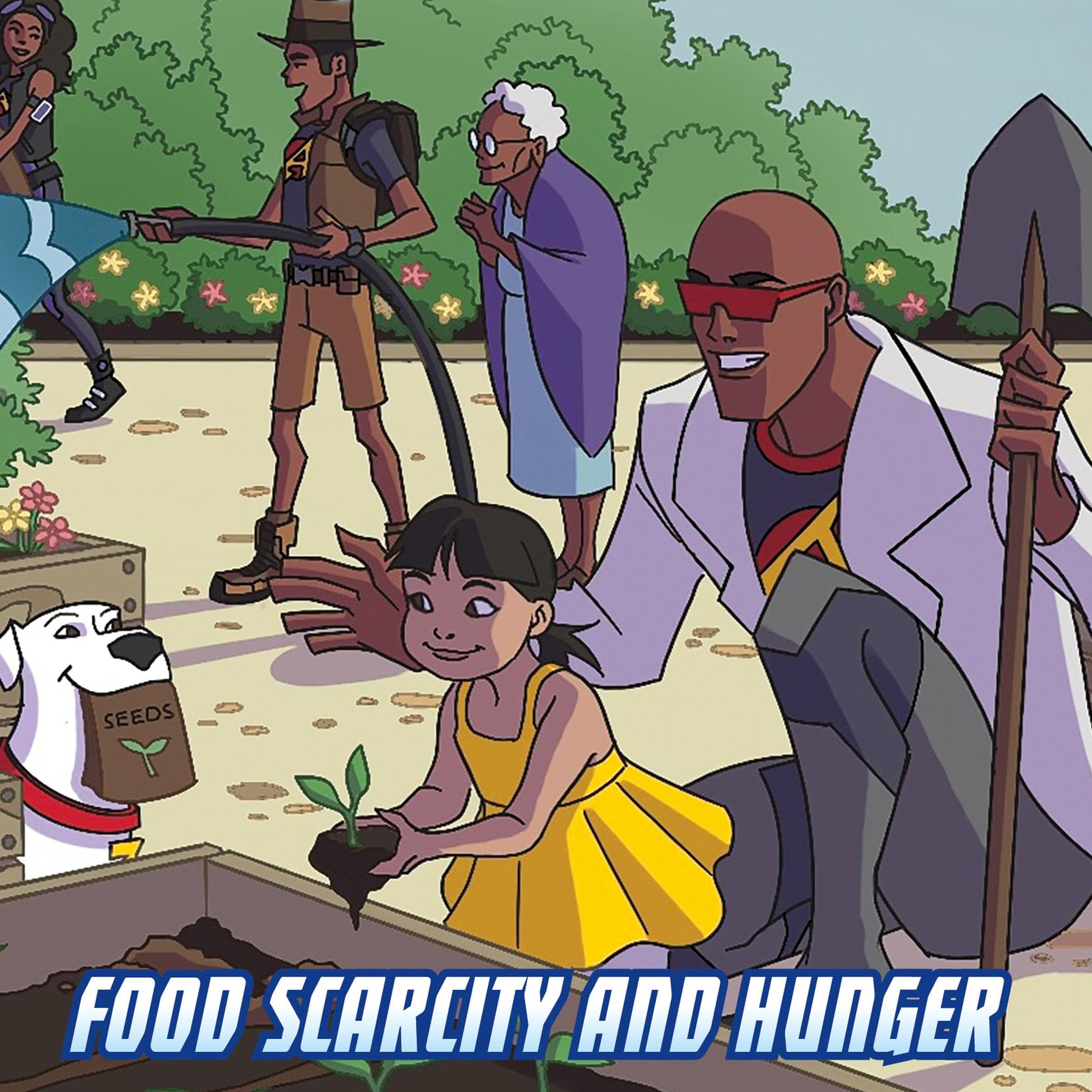 Cover art for Food Scarcity and Hunger: A Max Axiom Super Scientist Adventure