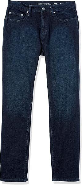 Amazon Essentials Homme Jean Extensible à Coupe Athlétique - Couleurs abandonnées 29W / 30L Bleu Surteint - 5