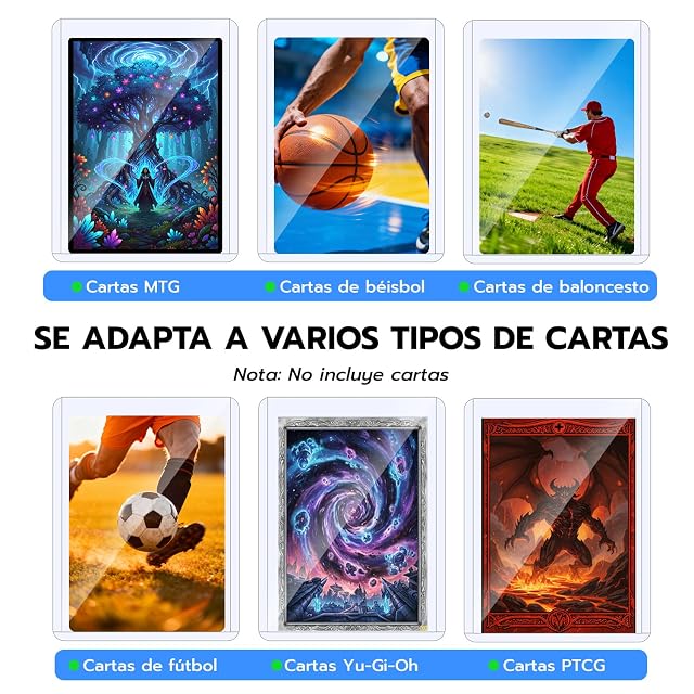 Foto 3 de 8 de Wigearss 100 Fundas Rígidas Transparentes para Cartas, Protector de Tarjetas con Protección UV para MTG