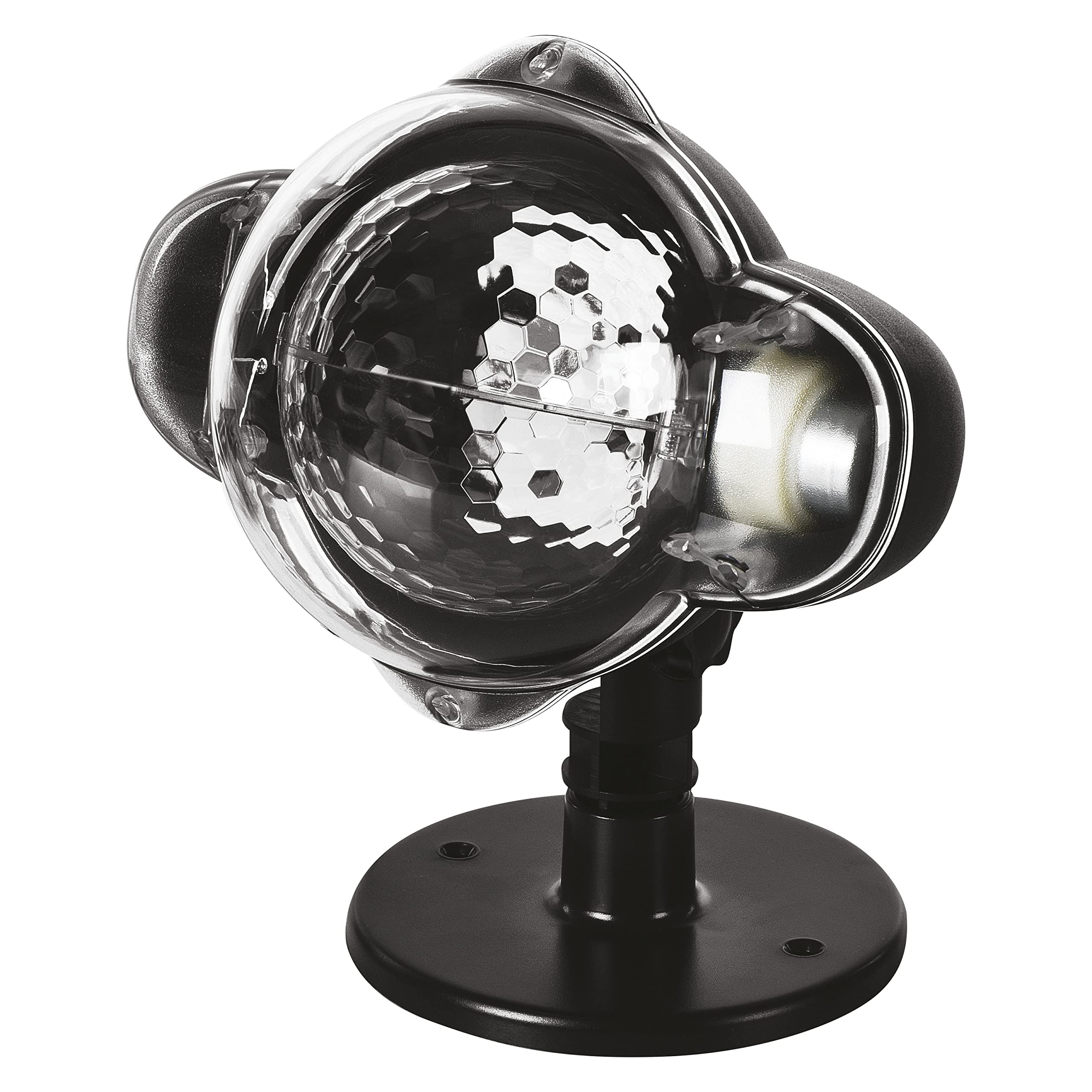 EMOS Proiettore a LED, bianco, neve volante, illuminazione da parete, proiezione di facciate, pareti e pareti, IP44, illuminazione natalizia per esterni e interni, cavo da 3 m, nero, DCPC03