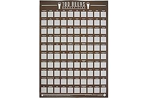 Gift Republic 100 World Beers Scratch Off Poster: The Ultimate Bucket List for Beer Lovers