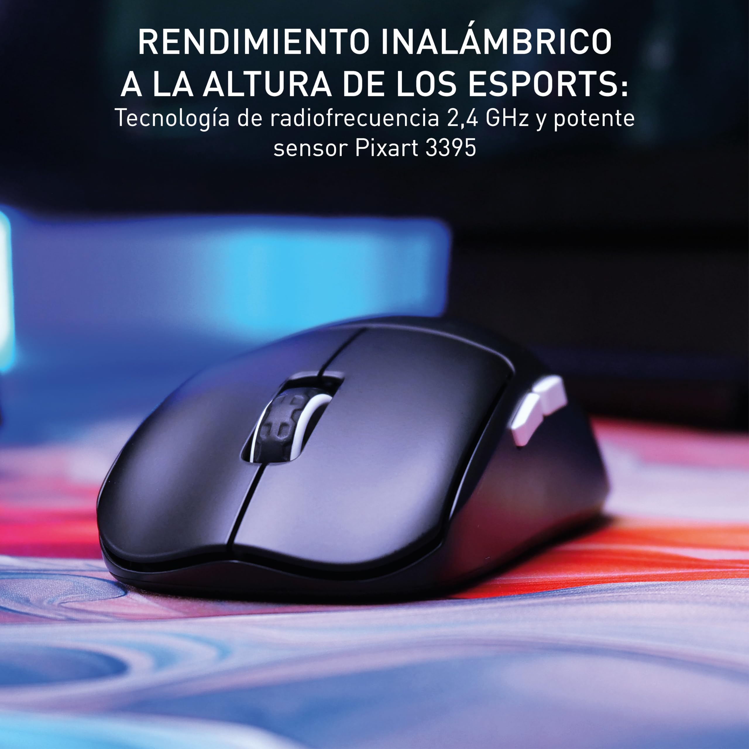 CHERRY XTRFY M68 Pro Wireless, Ratón Inalámbrico de Gaming Ultra Rápido, 2.4 GHz RF, Optimizado para esports, 8K, Forma Simétrica con Parte Frontal Baja, Negro