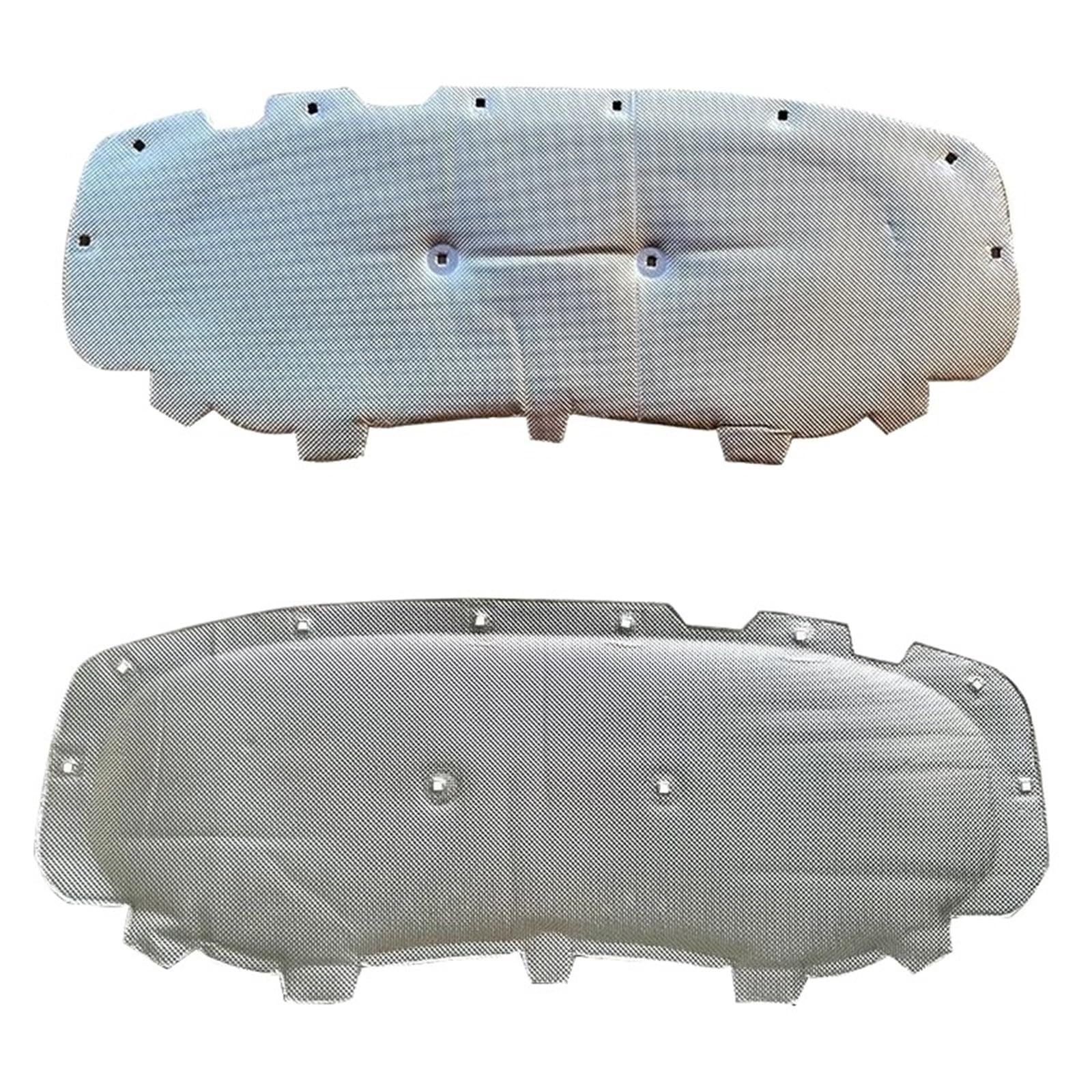 Himwqfuh Silver Car Hood Insulation Pad For Vw For Tiguan For Line Ad Bw 2017~2025 Car Hood Engine Insulation Pad Soundproof Heat Cotton Cover Liner Mat Accessorie