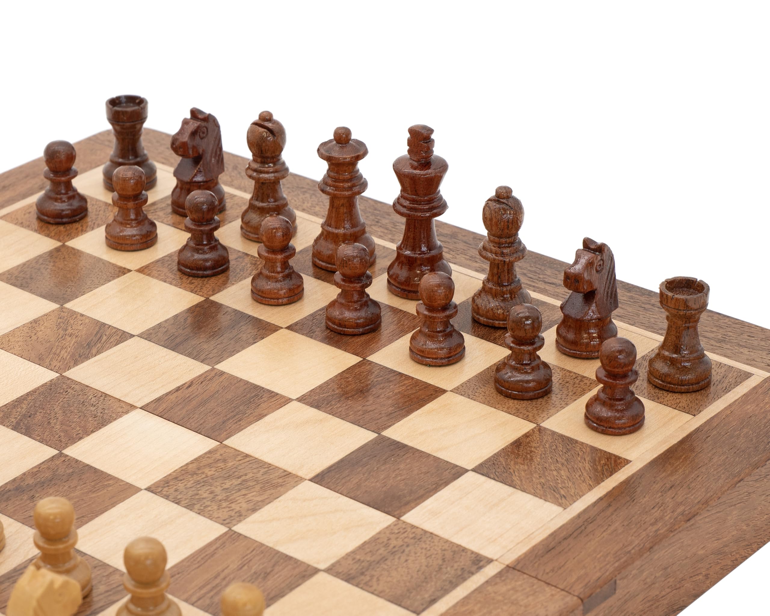 The Regency Chess Company Ltd 10 Zoll Deluxe Holz klappbar Reise Schachspiel