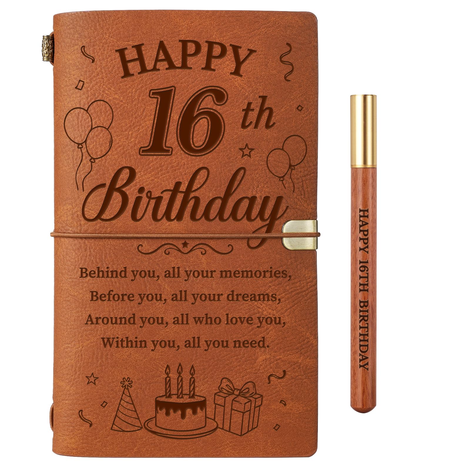 16th Birthday Gifts for Girls Boys,Notebook,Sweet 16 Gifts for Girls