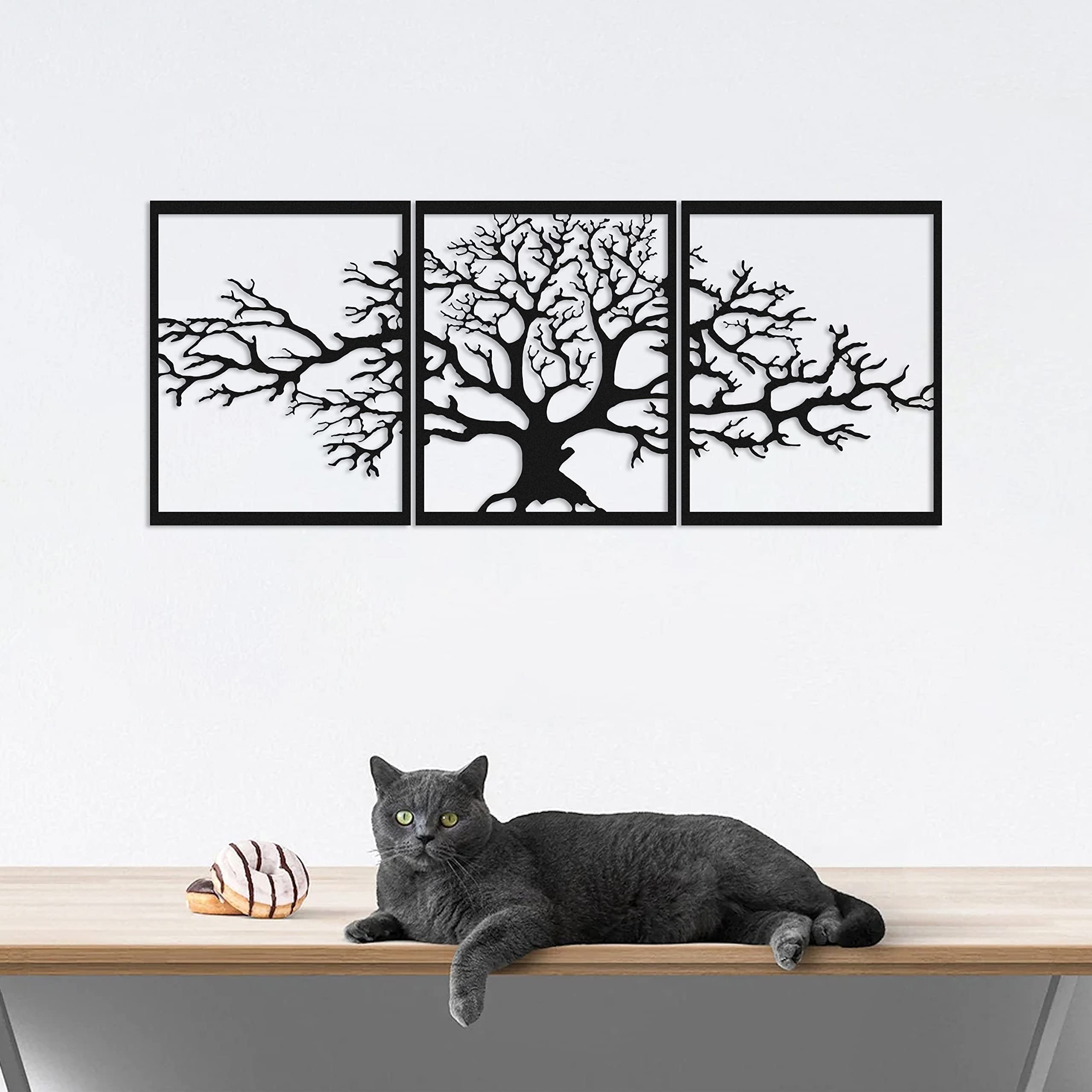 Inovra - Flamingo Ornament Sculptuur Voor Aan De Muur In De Slaapkamer Buiten Decoratieve Hangende Palm Wanddecoraties Voor Ijzeren Metalen Hek Tropisch Thema Verticaal Ontwerp