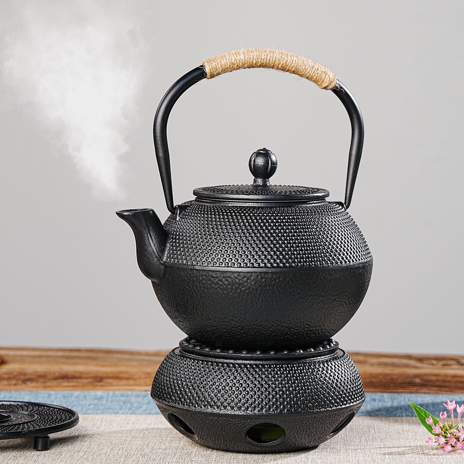 Amazon | Sungmor和風铸铁急須 —— 伝統的な鉄瓶型茶釜、ステンレス製