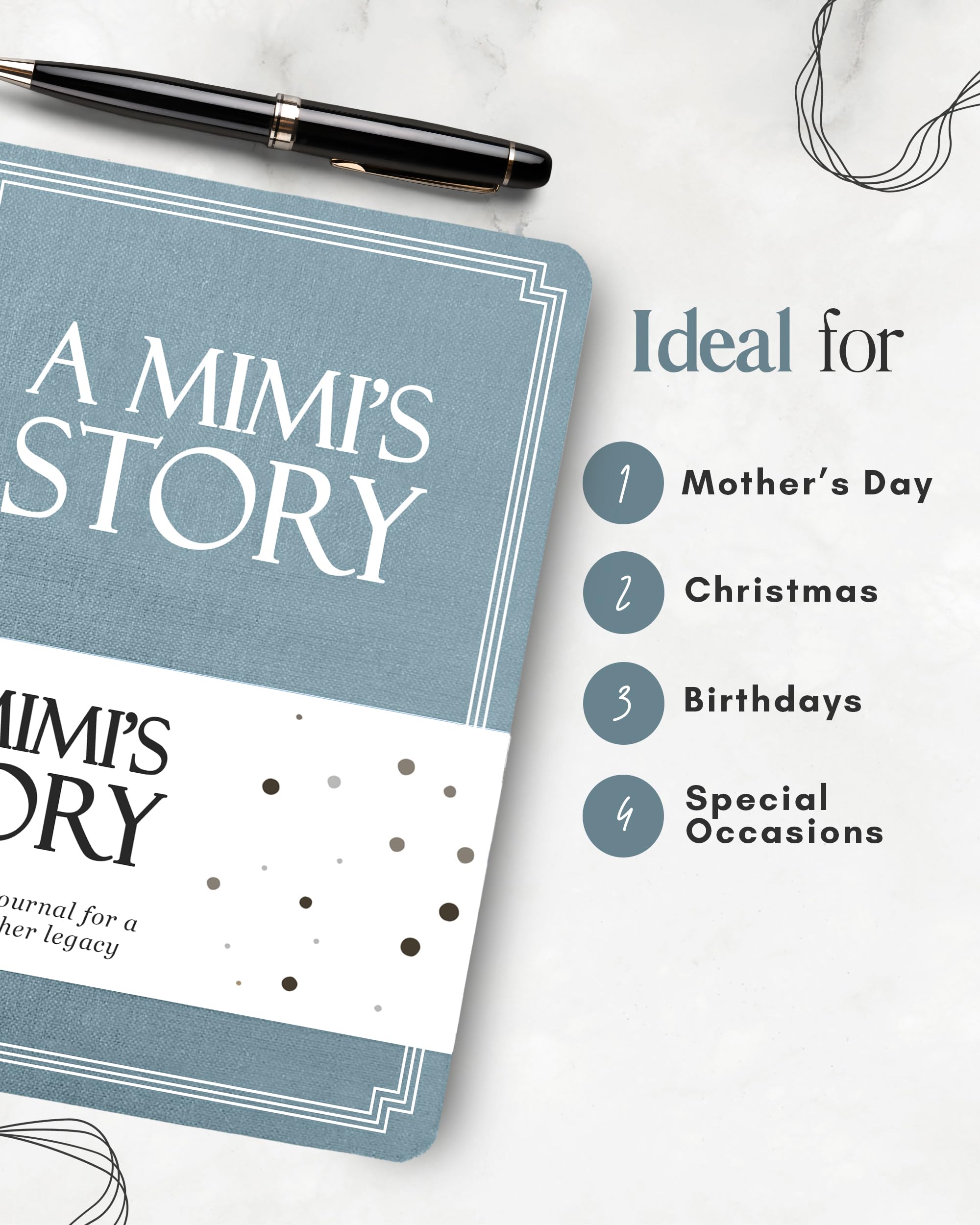 Mimi's Life Story Journal (Hardcover): A Meaningful Keepsake for Mimi to Share Her Journey & Memories, Book Includes 250+ Prompt Questions, Sentimental Gift for Mother's Day, Birthday, Christmas