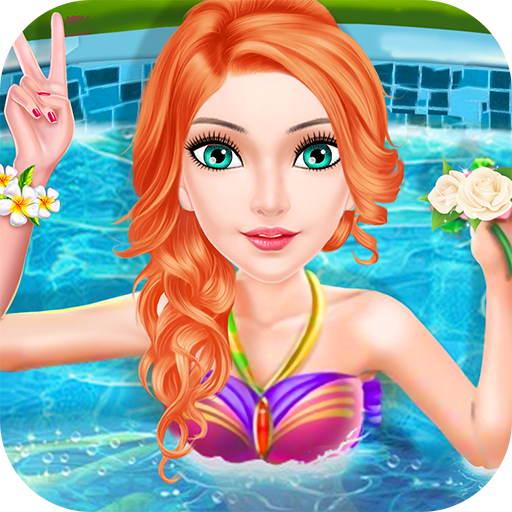 open lace back dress Pool Party For Girls dress up and fashion contest - game for kids and  little girls FREE