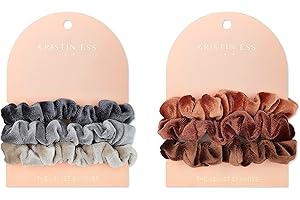 Kristin Ess Scrunchie Set: Hair Velvet Skinnies for Women