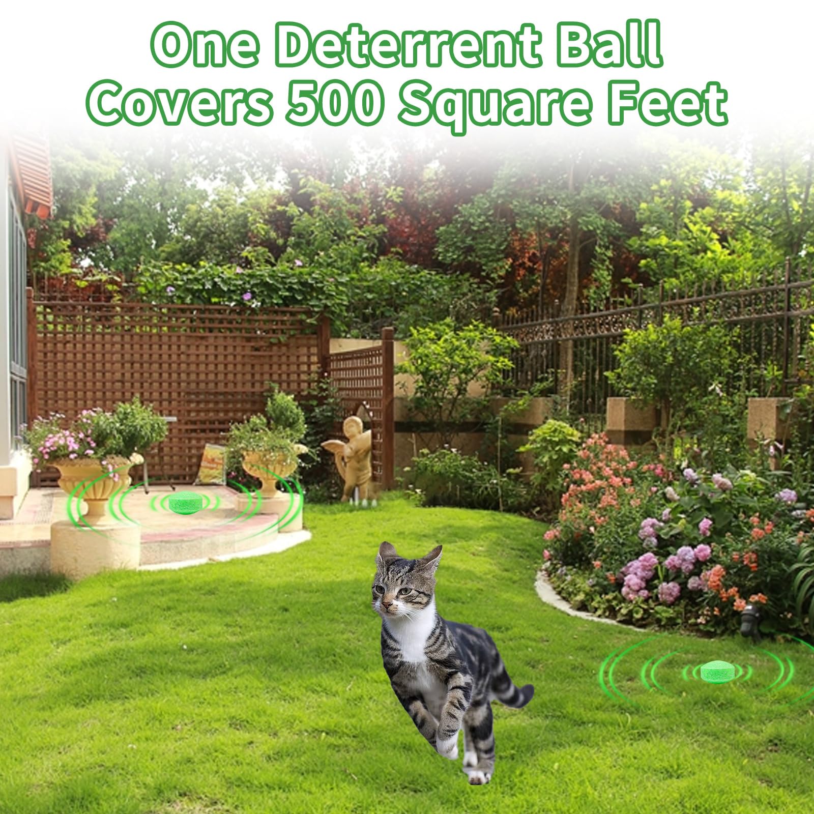 Katzenvertreiber,12 Stück Animal Scarer,Katzen fernhalten,mit Schutzbeutel,Abschreckungskugel for Gärten,Katzenschreck Granulat,für Haus, Garten, Garage und Grundstück