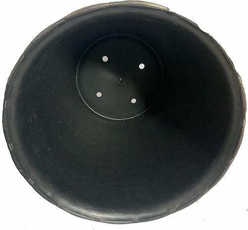 Miniatura 4 de Maceta de mimbre de plástico de aspecto tejido, redonda, para interiores y exteriores, contenedor decorativo duradero de 8 pulgadas, elegante y