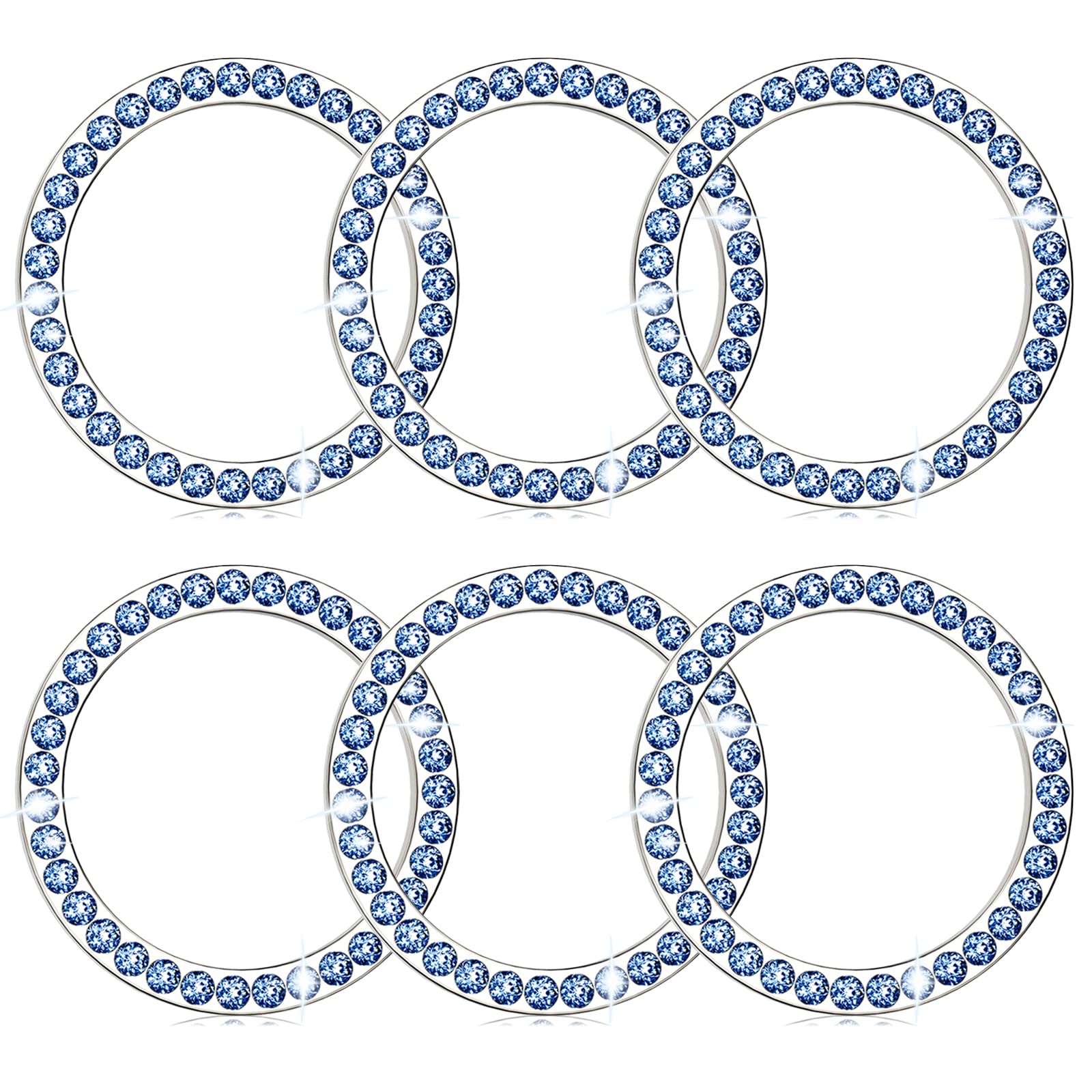 6pcs Car Crystal Rhinestone Ring, Bling Blue Sticker Car Emblem Ring for Women, Sparkly Girl Car Interior Accessory Decoration Ring for Auto Engine Ignition Push Start Button Key & Knobs (Blue)  194 LED Bulb T10 168 2825 W5W LED Bulb, Extremely Bright 12V 10SMD 5630 Chipset LED Bulb Used for Cars Trucks Interior Dome Map Door Courtesy License Plate Lights 6500K White(10pcs/pack)