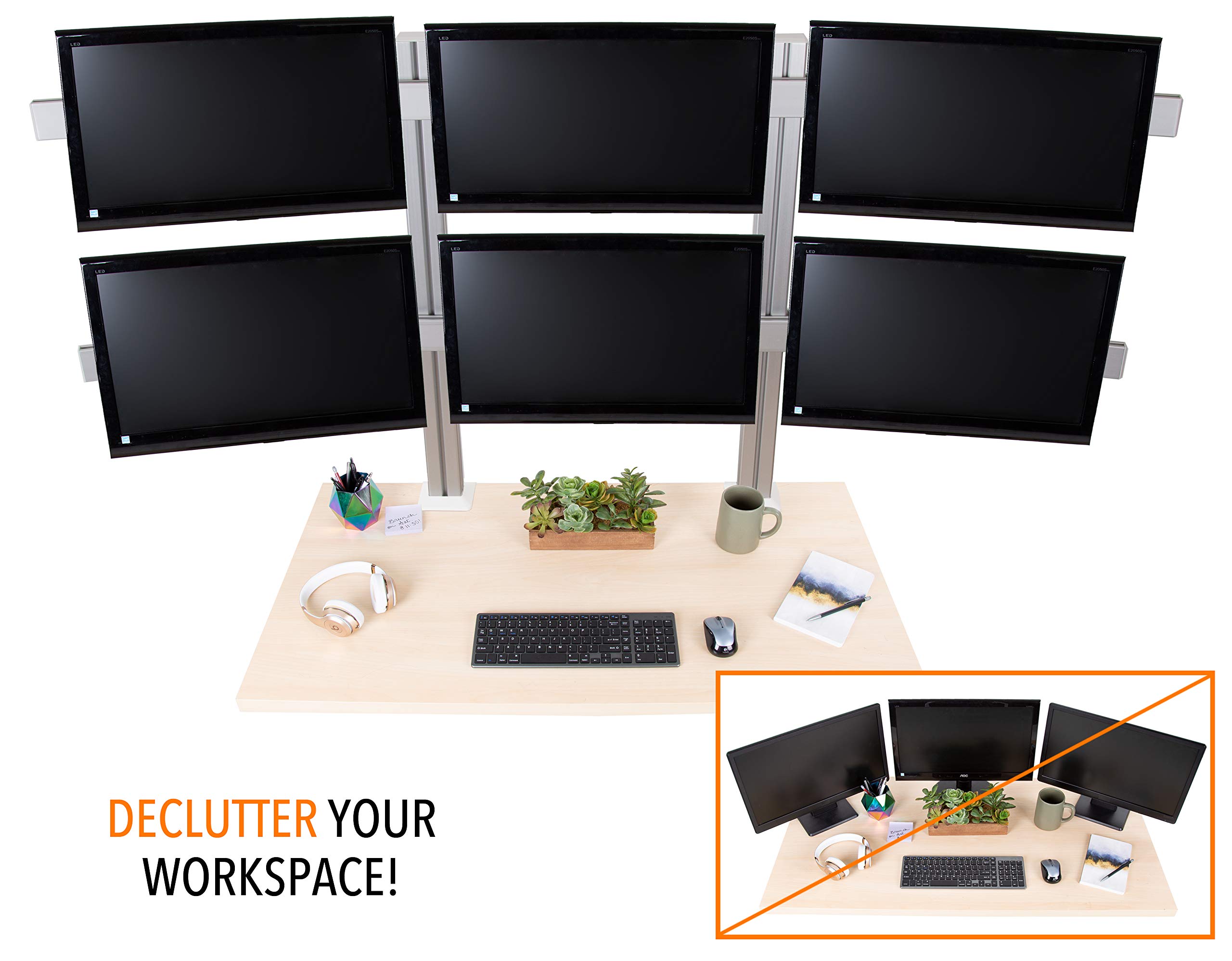 Stand Steady 6 Monitor Mount Heavy Duty Height Adjustable Monitor