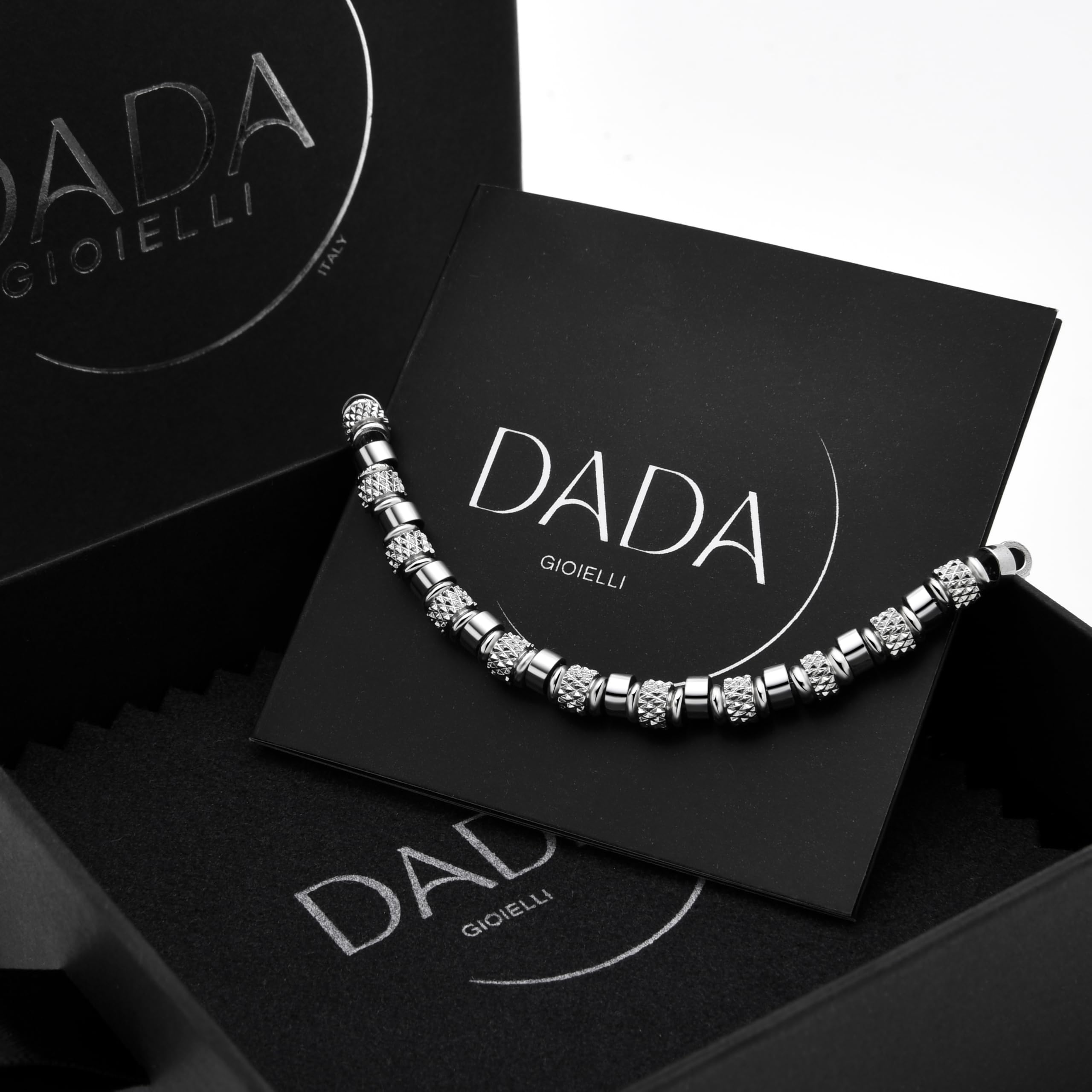 Dada Gioielli - Bracciale con Pietre Naturali - Scopri la Pietra che ti rappresenta - Energia, Focus, Protezione, Creatività Misura Regolabile 18,5+3 cm