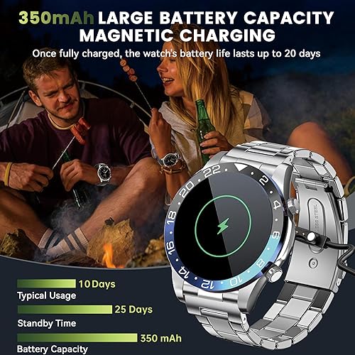 Miniatura 5 de Reloj inteligente para hombre (respuestallamadas de marcación), rastreador de actividad AMOLED HD de 1.43 pulgadas con monitor de frecuencia