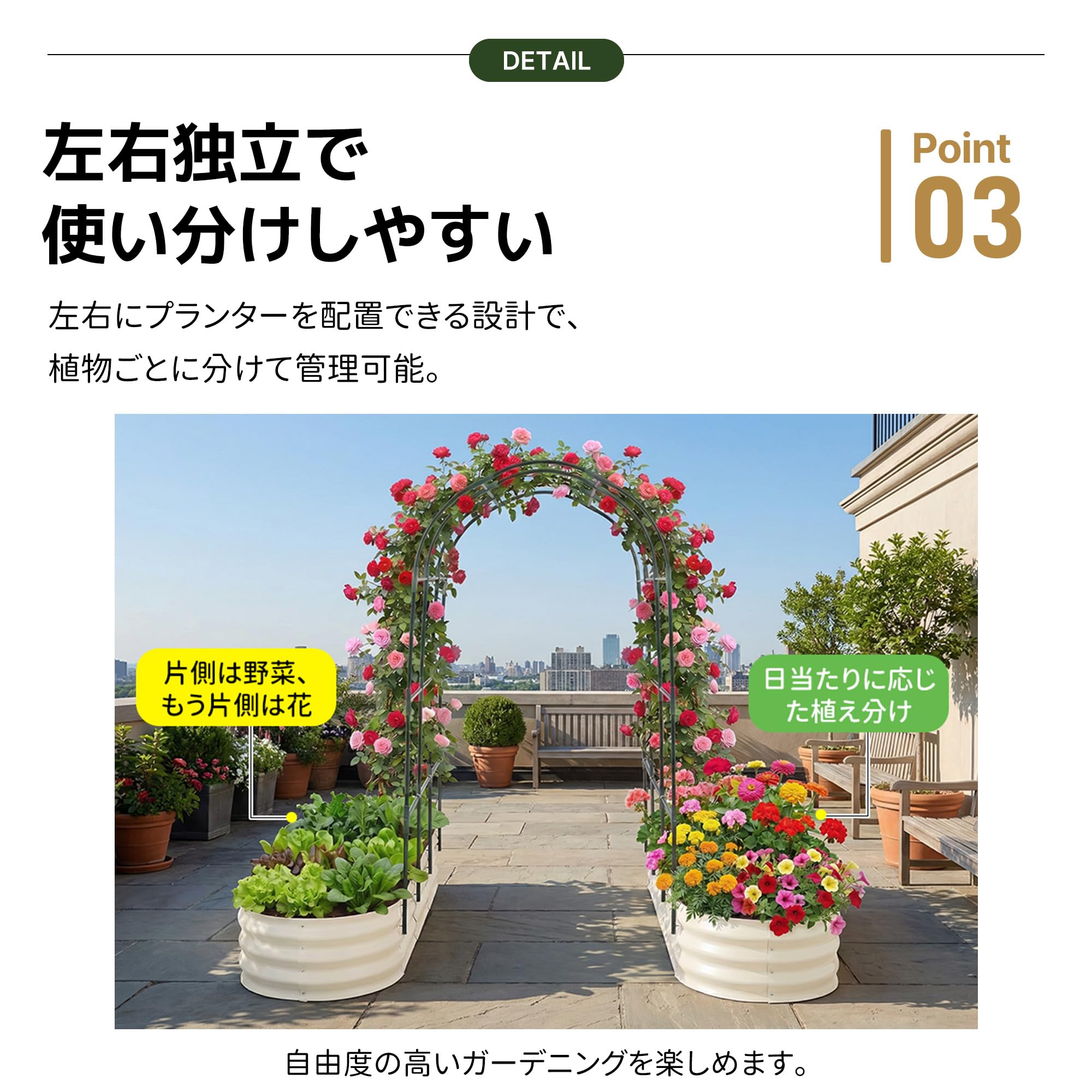 ガーデンベッド レイズドベッド プランター アーチ付き つる棚 家庭菜園 Amazon.co.jp: レイズドベッド ガーデンベッド プランター 600L 大容量