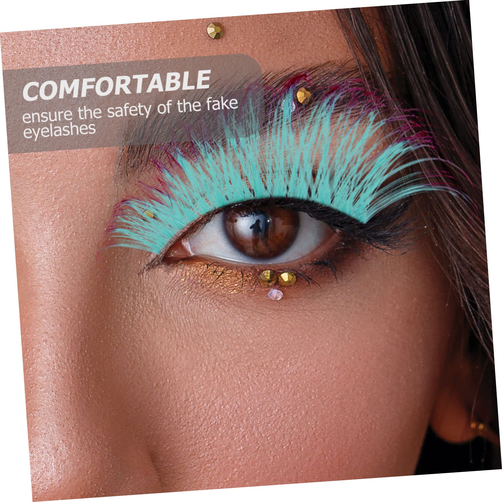 FRCOLOR 4 Set Di Extension Per Ciglia Da Donna Kit Di Ciglia Finte Naturali Strumenti Per Il Trucco Ricci E Soffici Per Occasioni Speciali 5 Paia*4