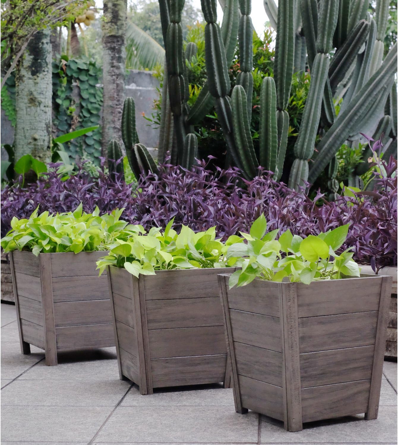 Fullrich Industries Co Better Homes and Gardens Cane Bay Wooden Outdoor Planter - Large