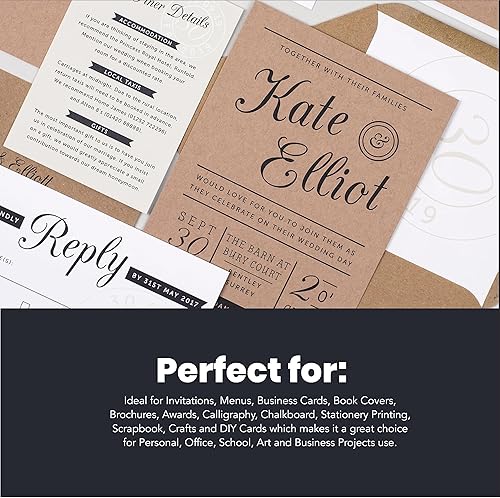 Miniatura 5 de Papel grueso de cartulina Kraft, 50 hojas, 8.5 x 11 pulgadas, peso pesado, 92 libras, cartulina para manualidades y fabricación de tarjetas de