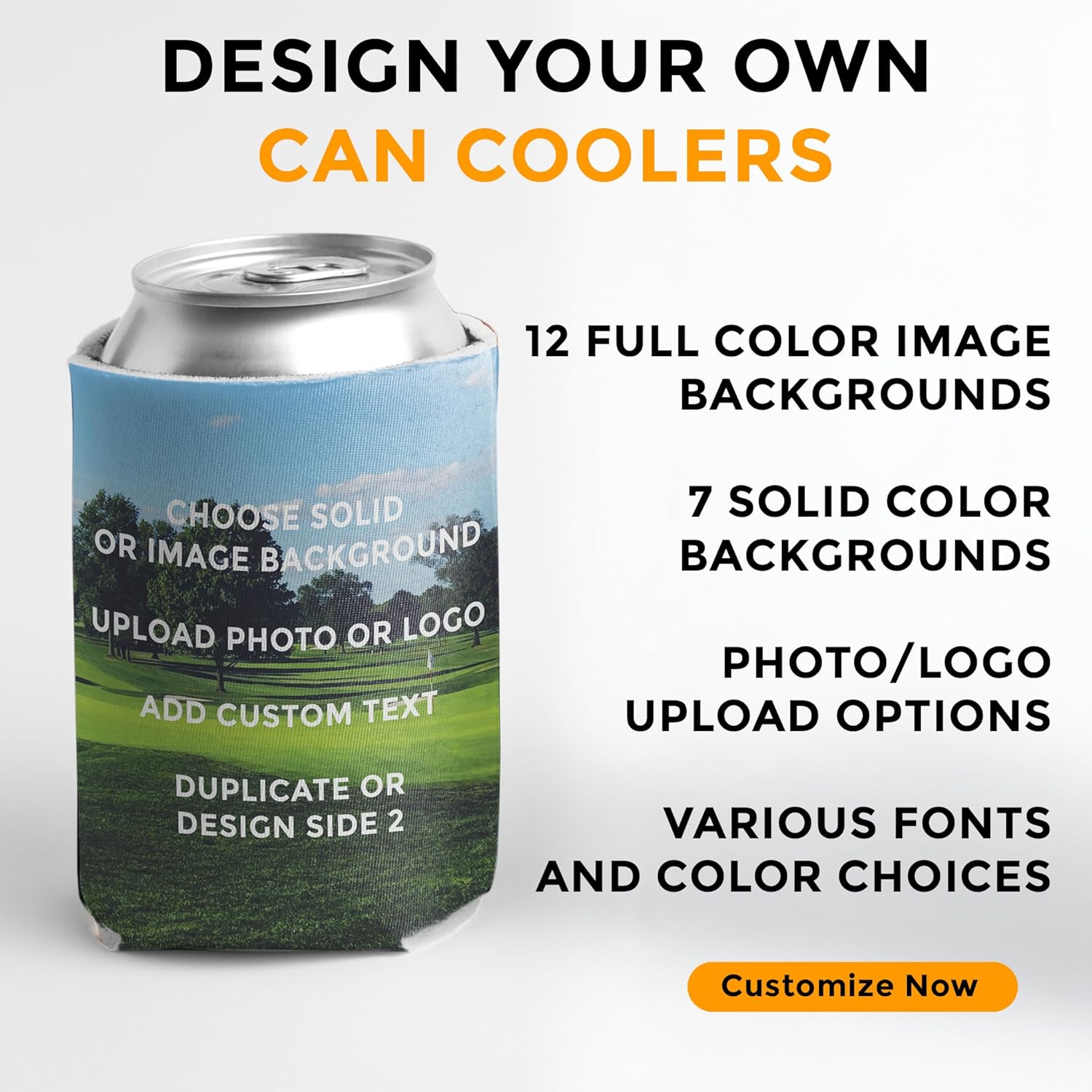 VictoryStore Custom Can Coolers, 16 oz, Multicolor, Polyester, Foam