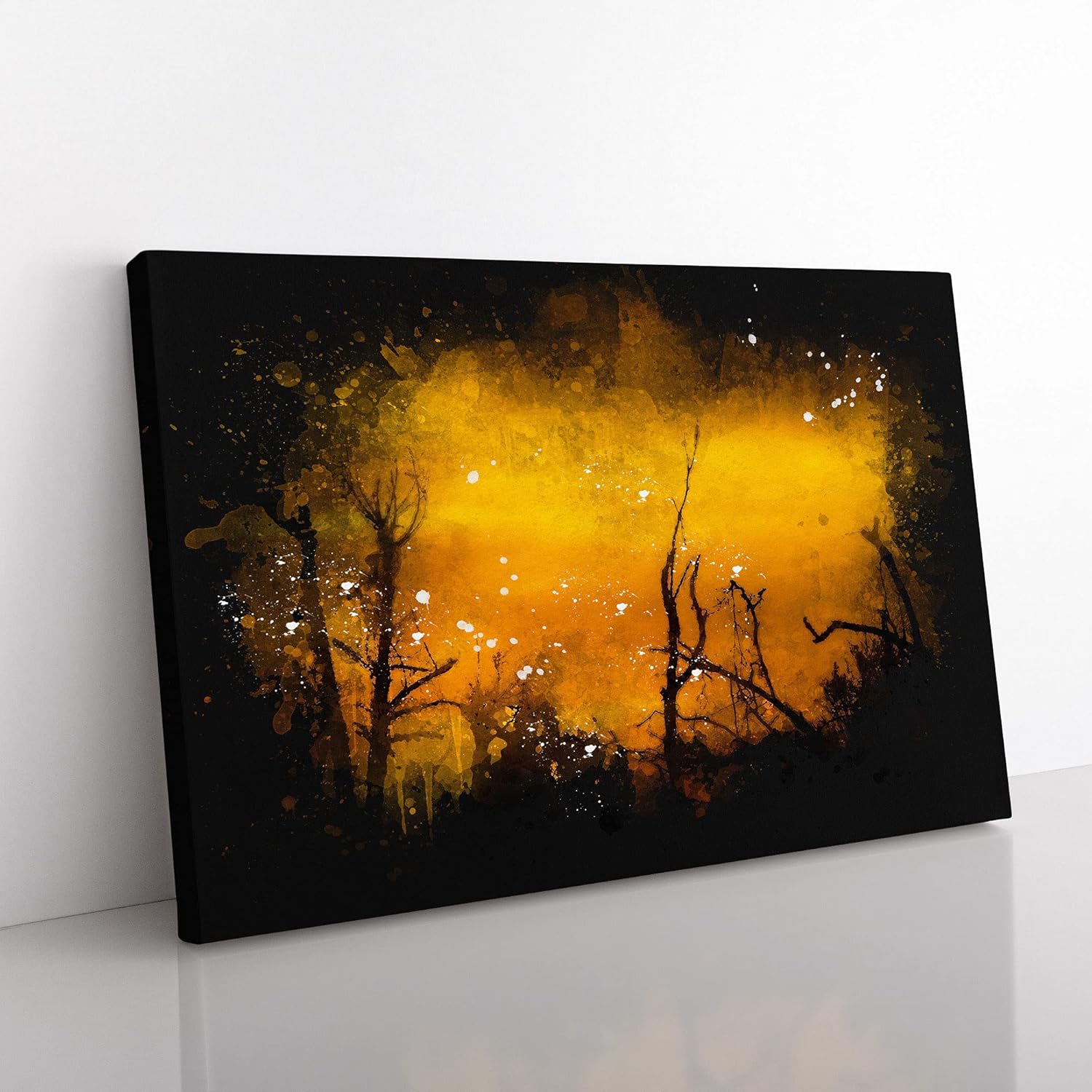 Big Box Art Oklahoma Sunset Paint Splash Canvas Wall Art Print Ready to