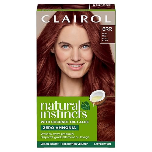 Clairol Natural Instincts - Tinte semipermanente para el cabello, color rojo claro 6RR, paquete de 1 unidad