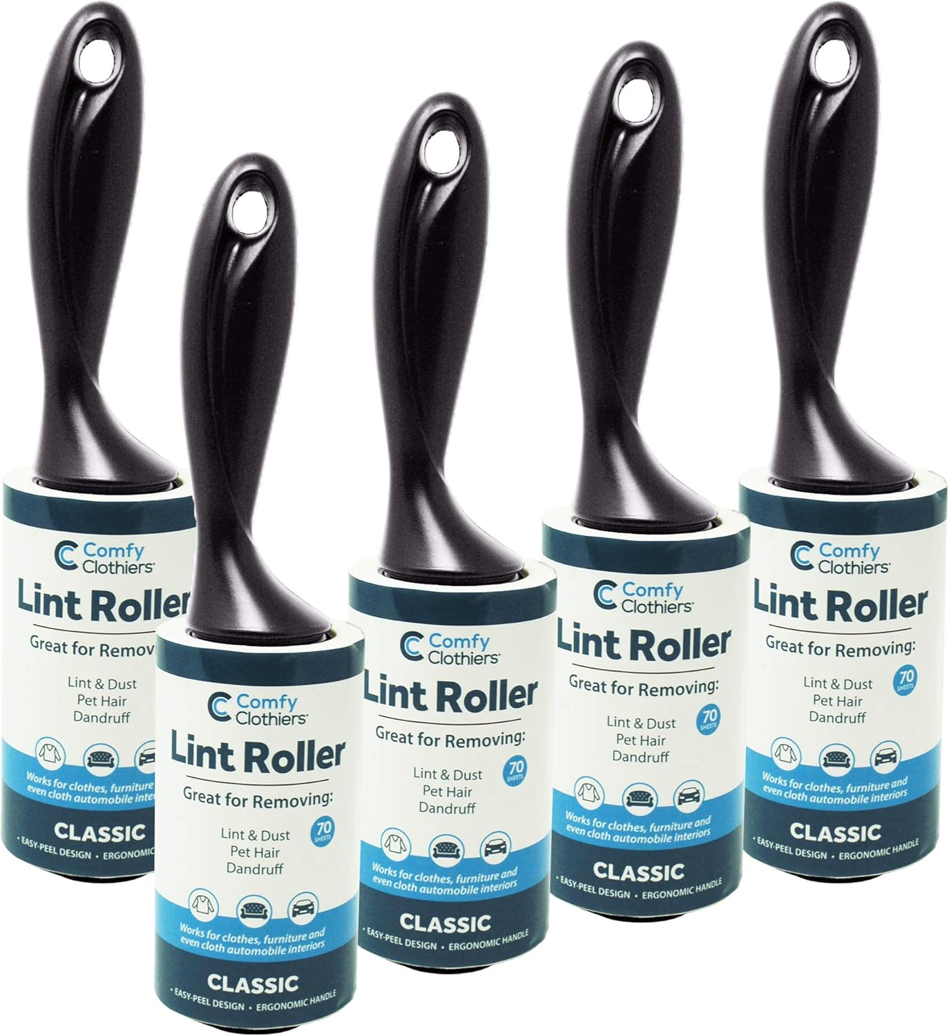 Sticky Tape Lint Roller for Clothes (5pk) Removes Dust