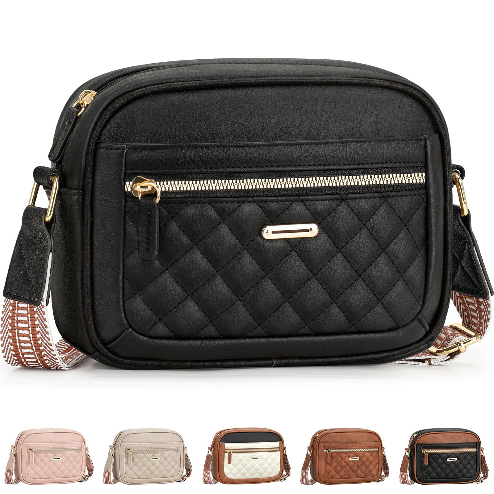 Capolo Crossbody Bags for Women Small Crossbody Purses Trendy Vegan Leather Womens Shoulder Handbags with Adjustable Strap