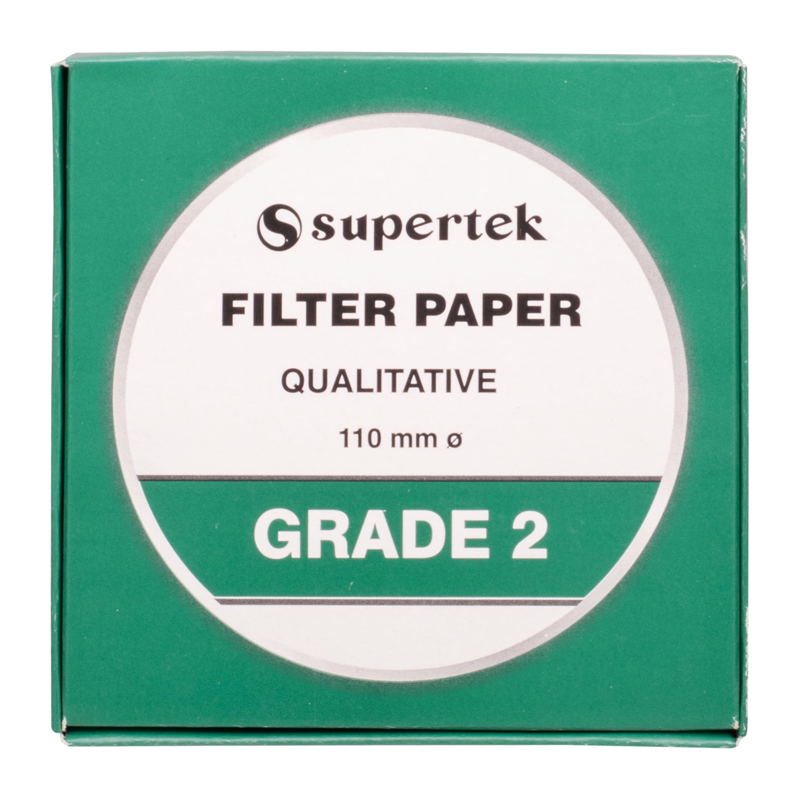 Supertek 110 mm Filter Paper Grade 2 | Qualitative Filter Paper For Laboratory | Round Sheets Pack of 100 | School Chemistry Lab Experiments