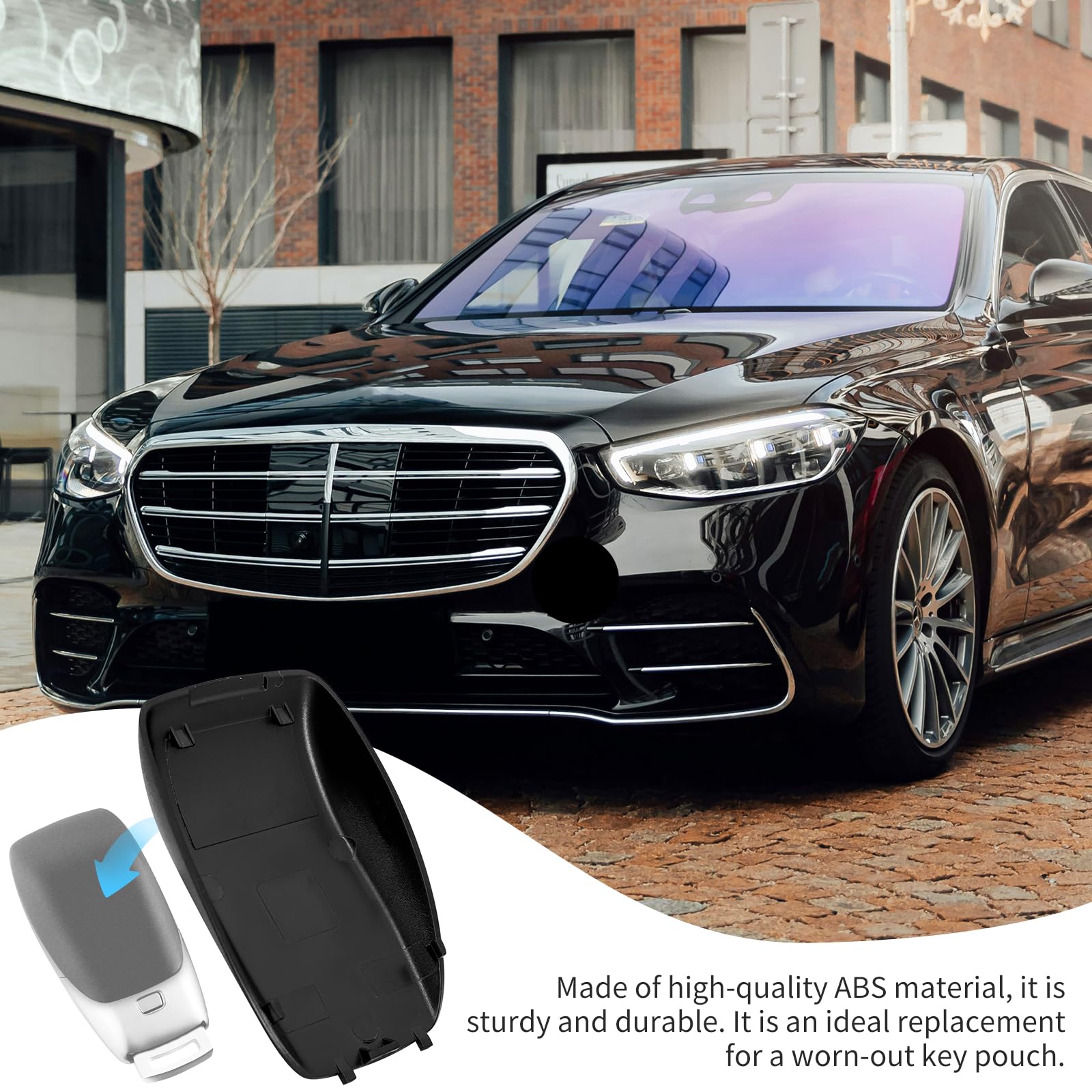 Copri Batteria Portachiavi Mercedes-Benz In ABS Nero Opaco - Per A220 E63S Classe E CLS GLE 2018-2021