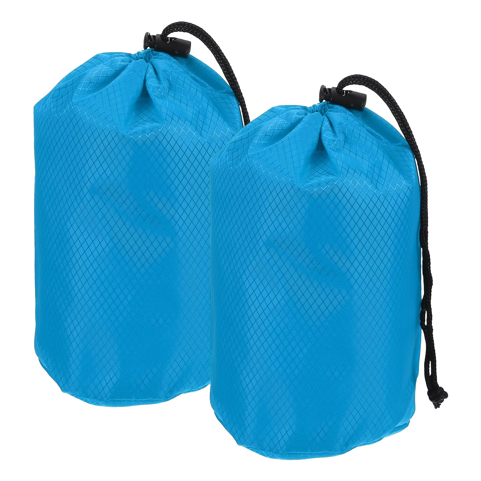 YELARXI Stuff Sack, Waterproof Ditty Bags Storage Sacks Portable Outdoor Ultralight Drawstring Dry Stuff Bag Gear with Toggle 4x8In & 2 Pack & Bright Blue for (Backpacking Camping Hiking)