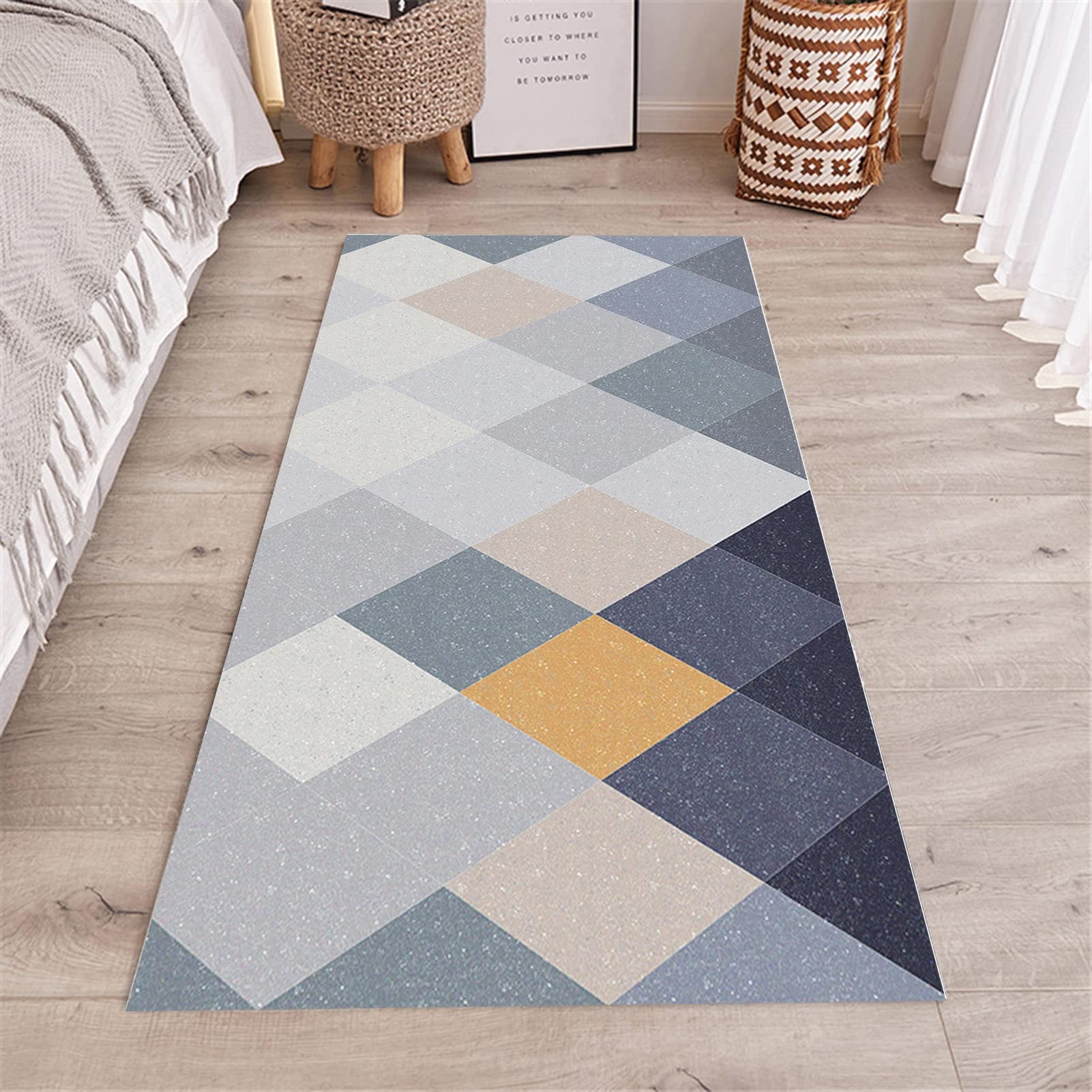 Siunwdiy Tapis De Passage Abstraction Moderne Antidérapant Tapis De