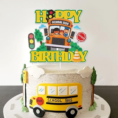 Miniatura 4 de Decoración de pastel de cumpleaños con purpurina dorada para el regreso a clases, decoración de pasteles para niños y niñas, suministros para