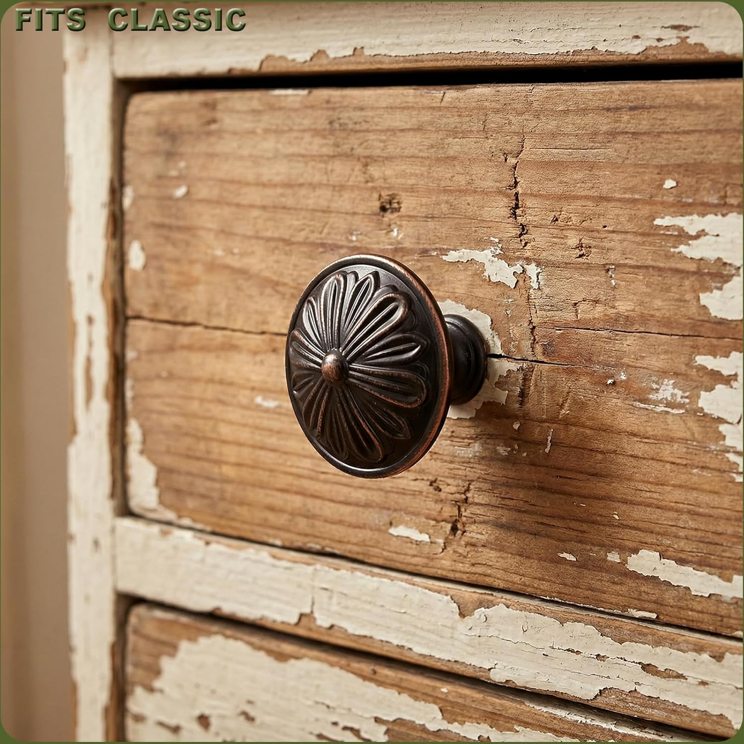 Oil Rubbed Bronze Cabinet Knobs 10 Pack - Solid Zinc Alloy Single Hold Knob – 1.4" Dia Round Bronze Kitchen Handles for Cabinets and dresser Drawers, Vintage Bronze Drawer Pulls Dresser Drawer Knobs