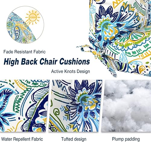 Miniatura 3 de Melody Elephant Cojines para sillas de respaldo alto para exteriores, resistentes al agua, para sillas mecedoras, paquete de 2, cojines Adirondack