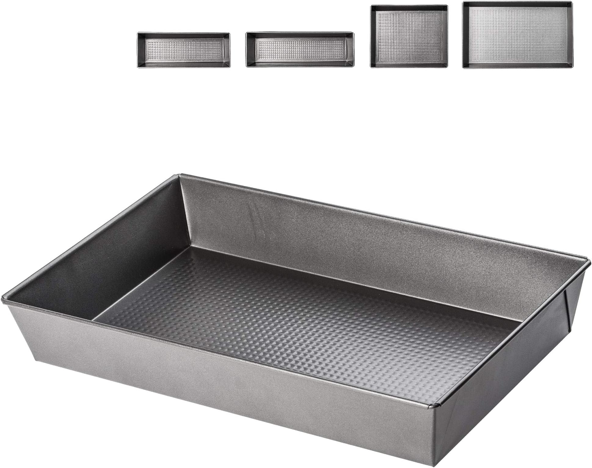 Masterclass Crusty Bake Moule à Tarte/Quiche Antiadhésif à Fond Ajouré, Gris, 25 Cm