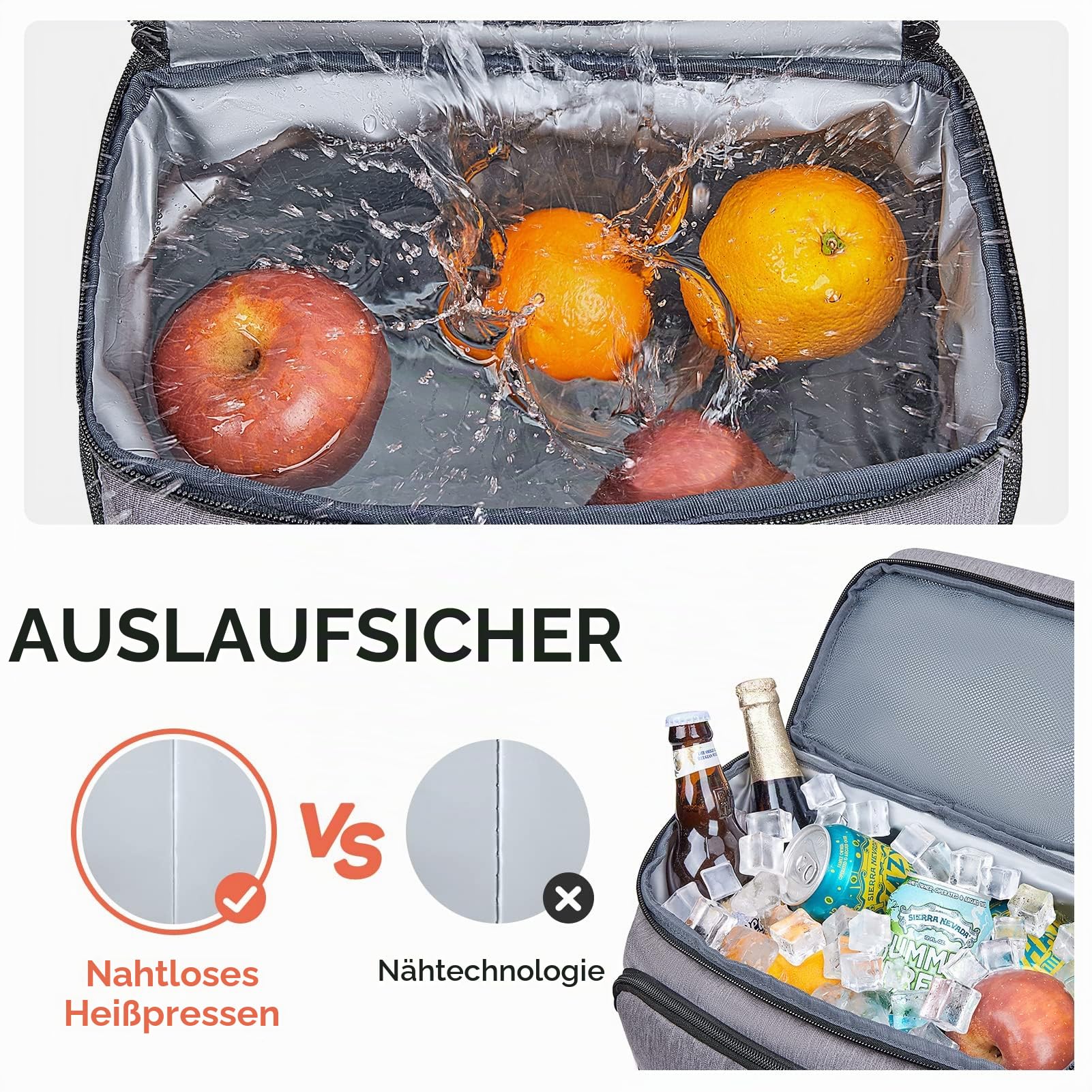 TOURIT Kühltasche Rucksack 27L 26 Dosen Wasserdichter für Camping